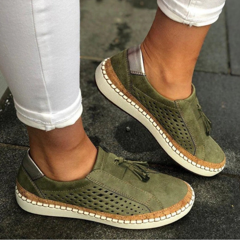 Delphine | Women's Slip On Knit Ergonomic Trainers