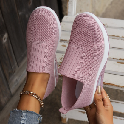 Ella | Women's Slip-On Trainers Comfortable Wedge Mesh