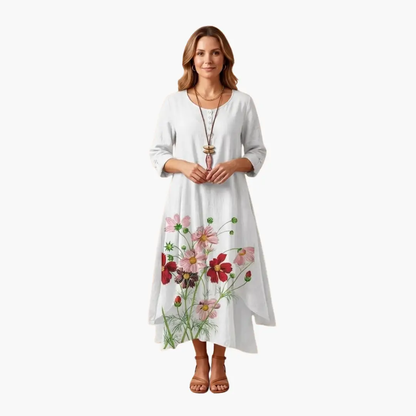 Elowen | Women's Long Sleeve Midi Summer Dress