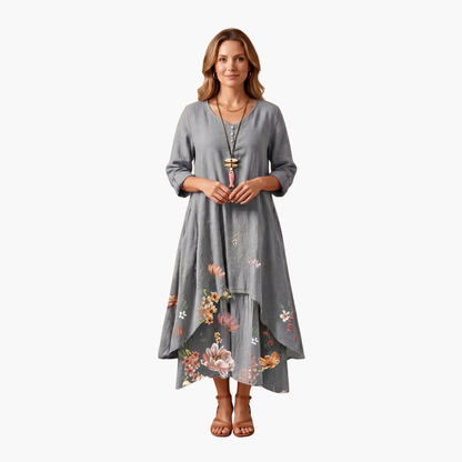 Elowen | Women's Long Sleeve Midi Summer Dress