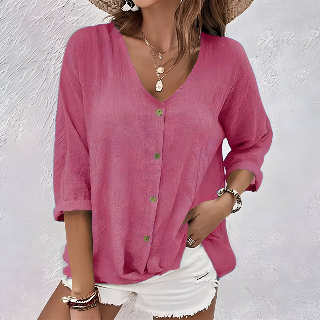Elowen | Stylish Women's Summer Button Up Blouse