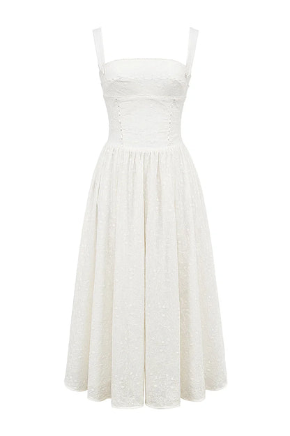 Esther | Women's Gingham Pockets Midi Sundress
