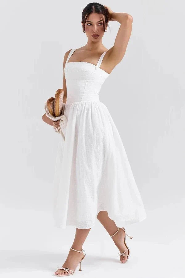 Esther | Women's Gingham Pockets Midi Sundress