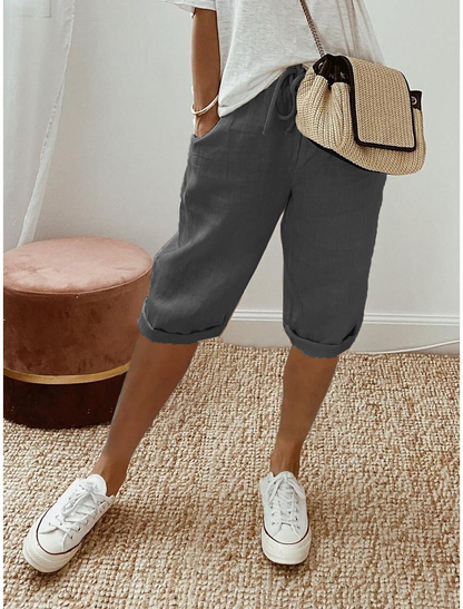 Flora | Relaxed Women's Casual Capri Pants Summer