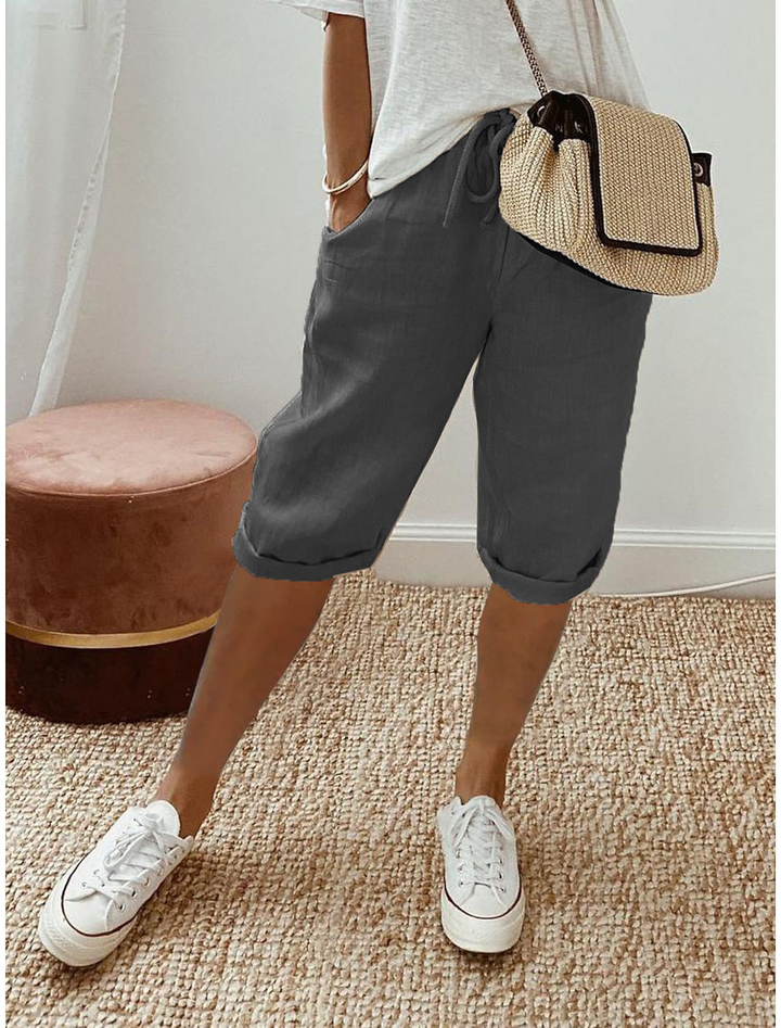 Flora | Relaxed Women's Casual Capri Pants Summer