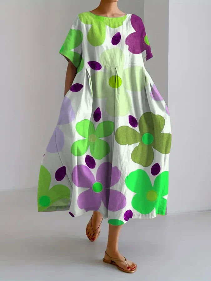 Freya | Relaxed Women's Midi Floral Dress