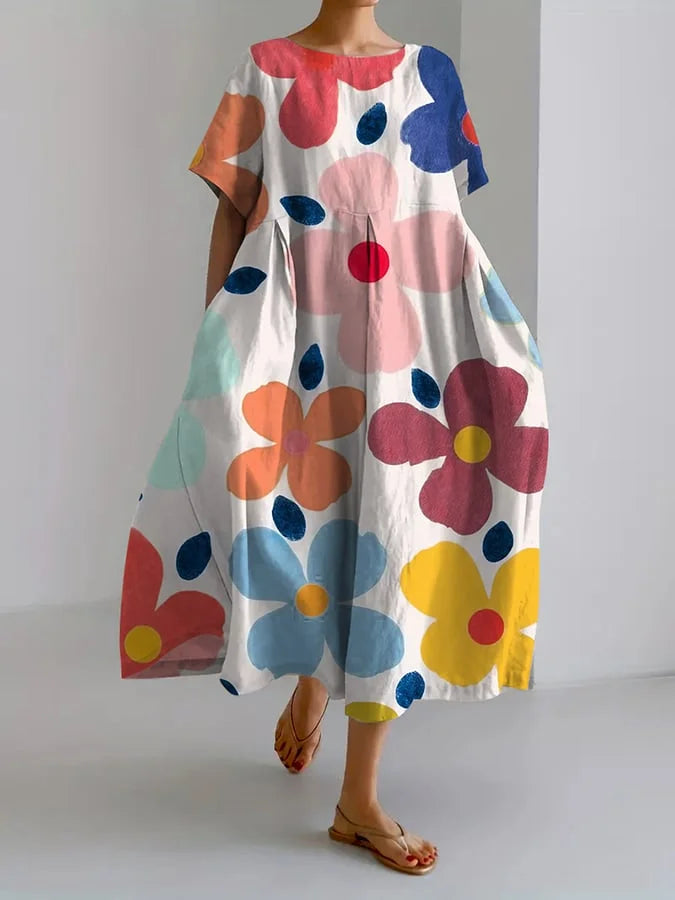 Freya | Relaxed Women's Midi Floral Dress