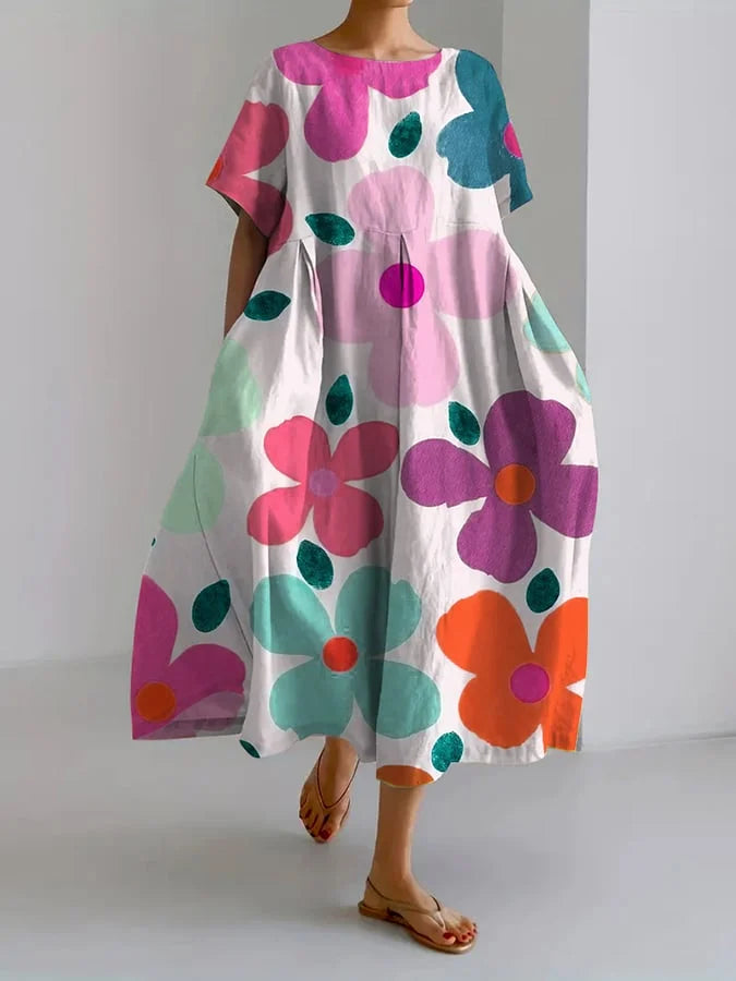 Freya | Relaxed Women's Midi Floral Dress