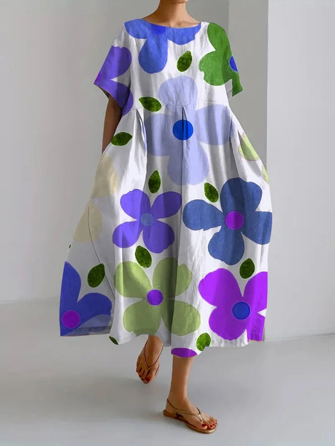 Freya | Relaxed Women's Midi Floral Dress
