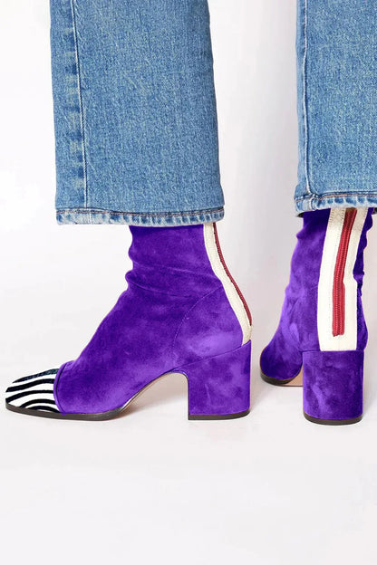 Georgina | Elegant Women's Square Toe Heeled Boots