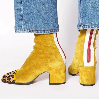 Georgina | Elegant Women's Square Toe Heeled Boots