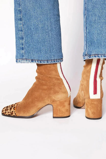Georgina | Elegant Women's Square Toe Heeled Boots