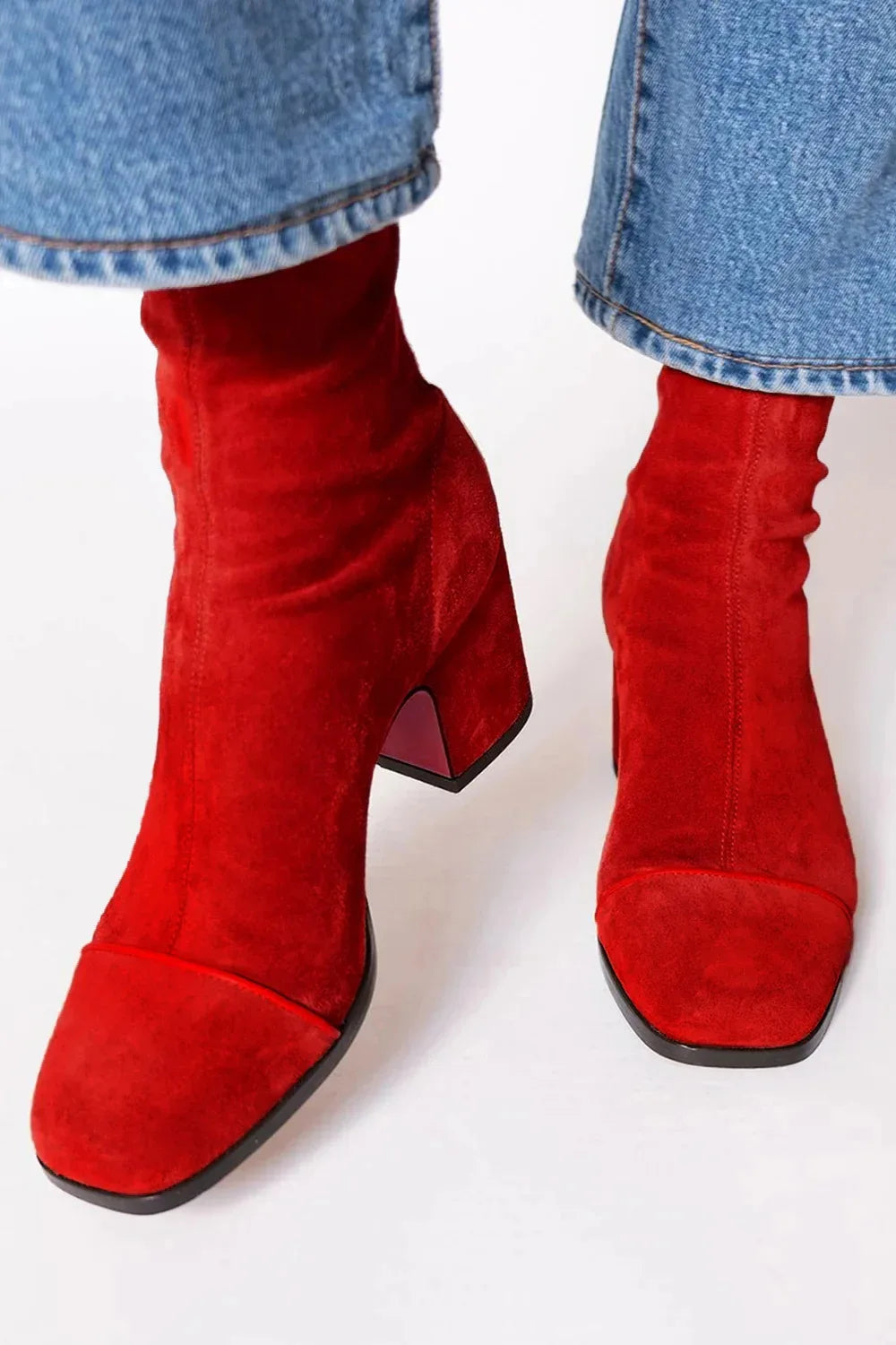 Georgina | Elegant Women's Square Toe Heeled Boots