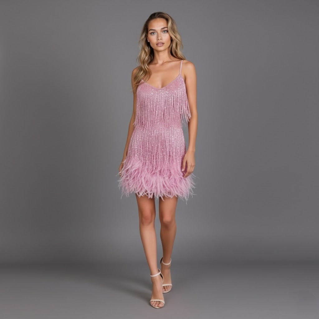 Giavanna | Elegant Women’s 2026 Graduation Fringe Mini Dress