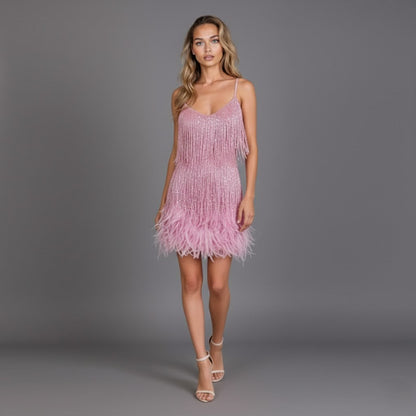 Giavanna | Elegant Women’s 2026 Graduation Fringe Mini Dress