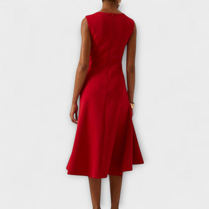 Gisella | Elegant Women’s 2026 Graduation Asymmetric Draped Midi Dress