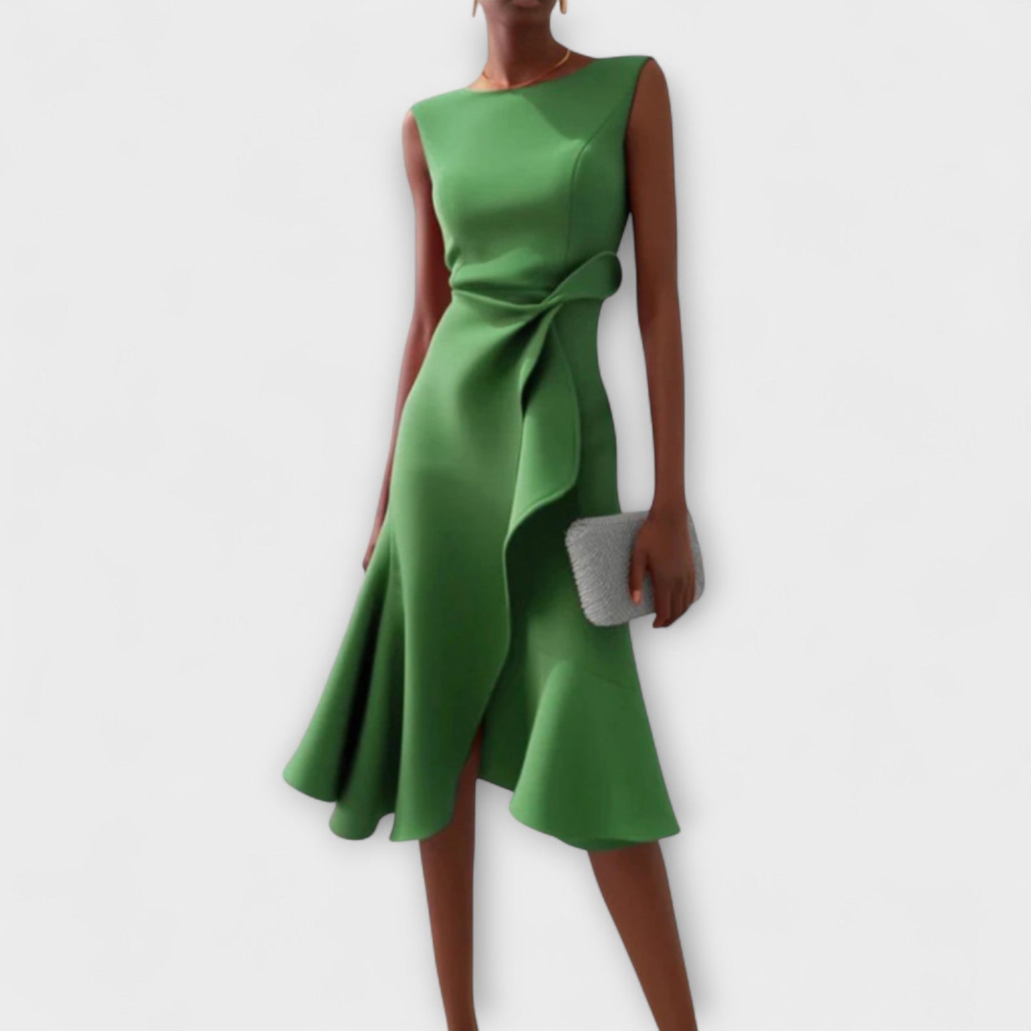 Gisella | Elegant Women’s 2026 Graduation Asymmetric Draped Midi Dress