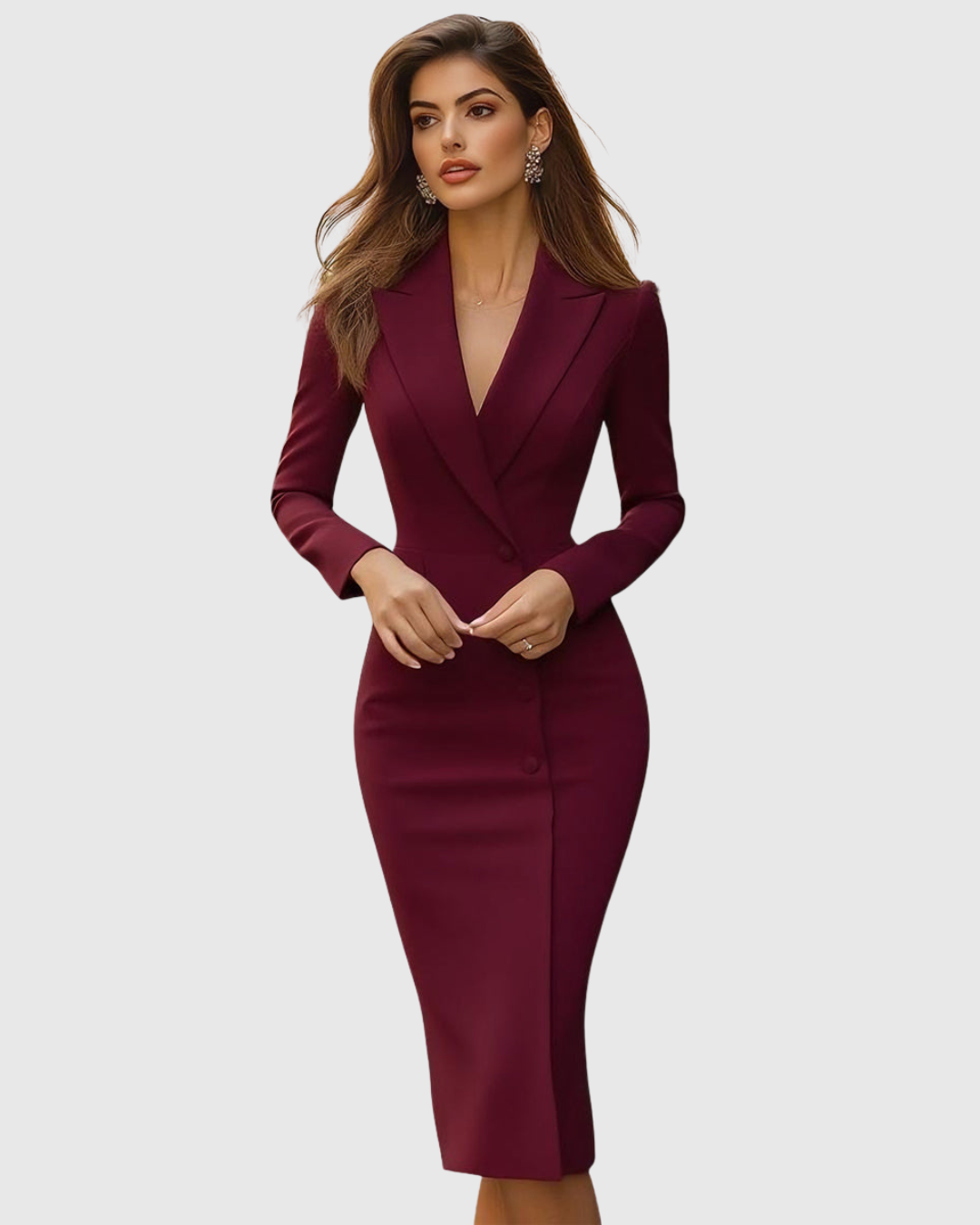 Guinevere | Elegant Women’s 2026 Graduation Structured Midi Dress