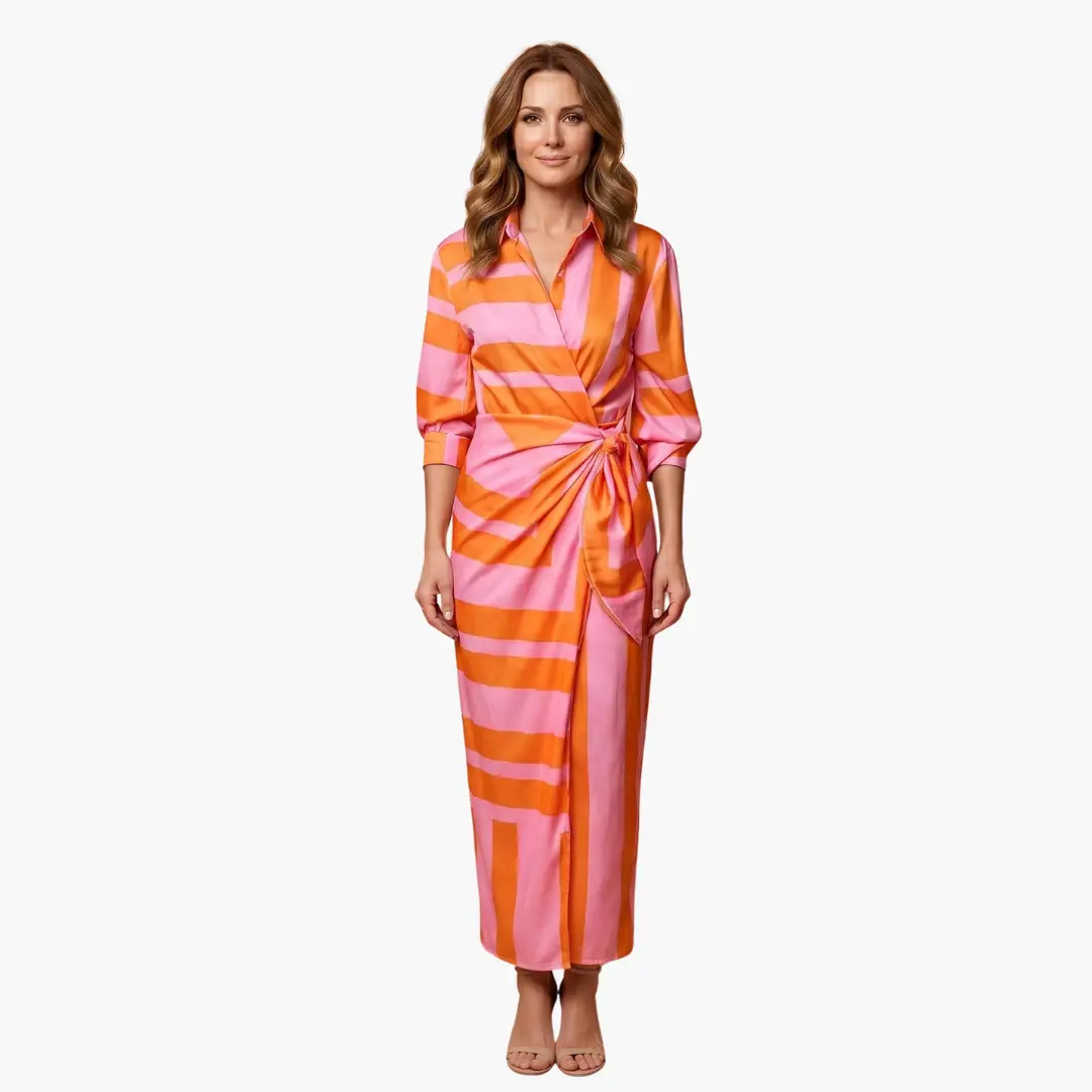 Harriet | Women's Striped  Maxi Shirt Summer Dress