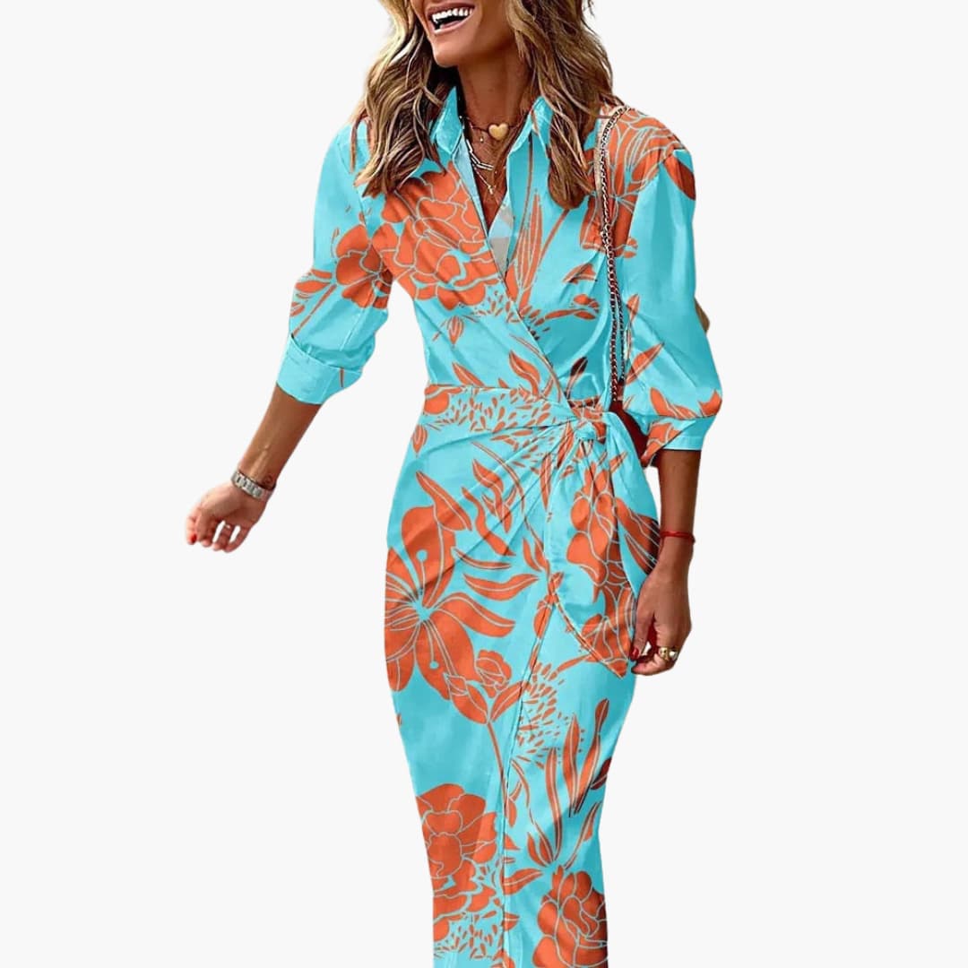 Harriet | Women's Striped  Maxi Shirt Summer Dress