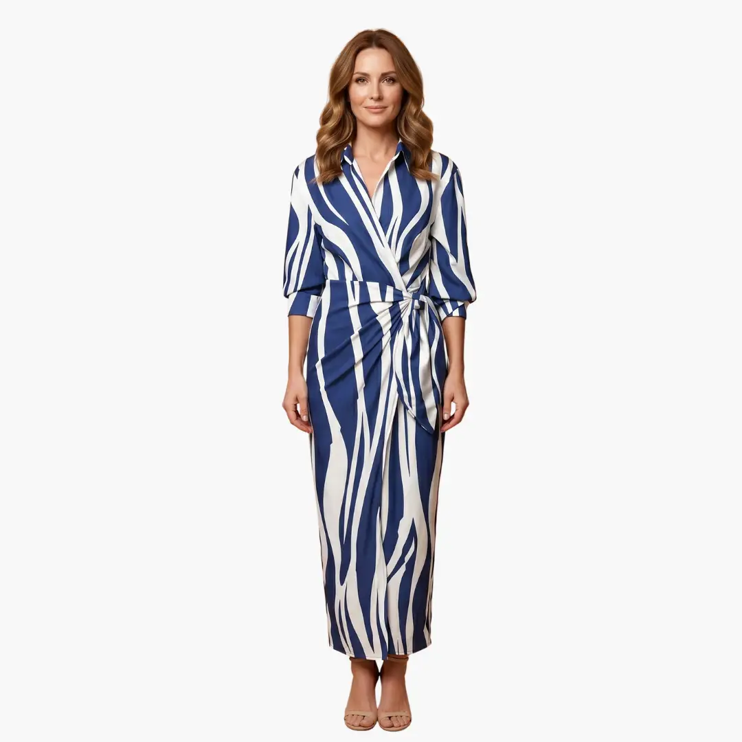 Harriet | Women's Striped  Maxi Shirt Summer Dress