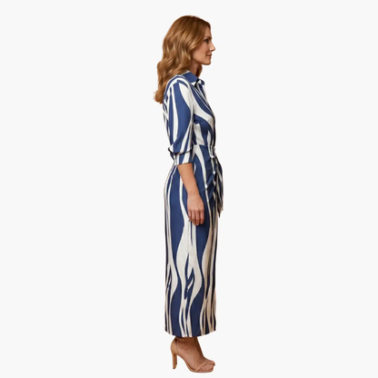 Harriet | Women's Striped  Maxi Shirt Summer Dress