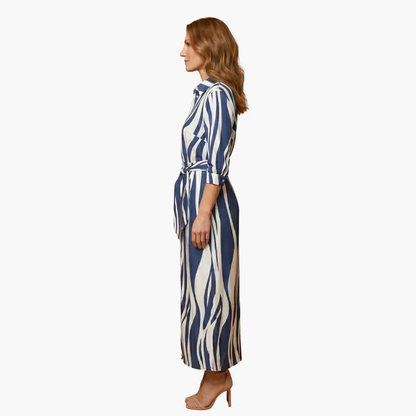 Harriet | Women's Striped  Maxi Shirt Summer Dress