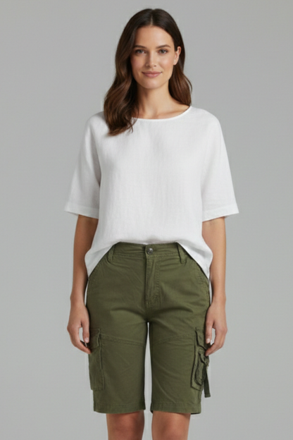 Helena | Women Utility Pocket Cargo Shorts