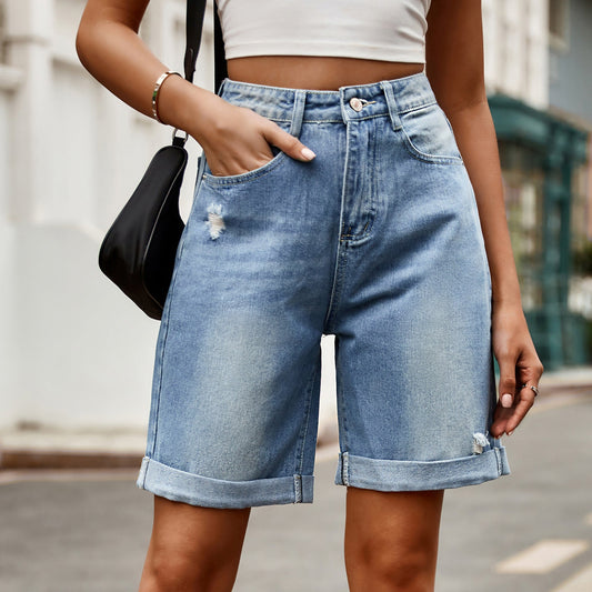 Hester | Women’s Relaxed Cuffed Denim Shorts