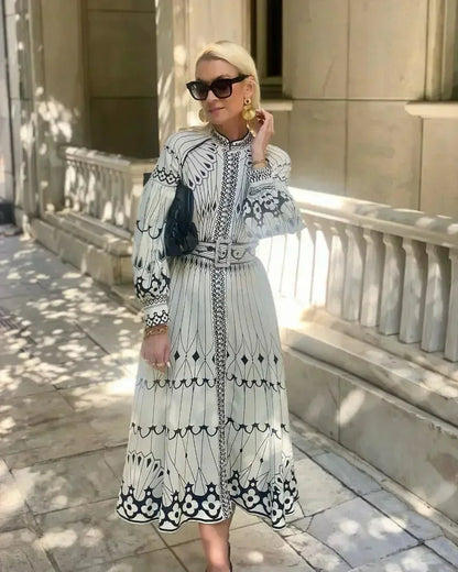 Imogen | Effortless Women's Bohemian Midi Dress