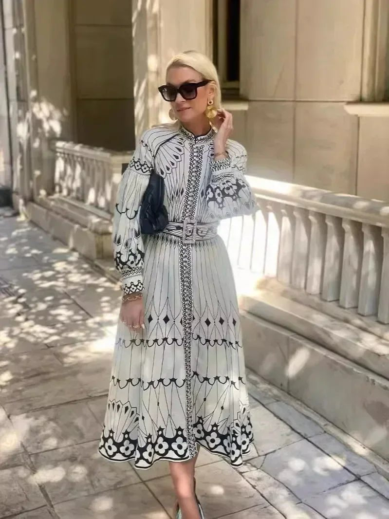 Imogen | Effortless Women's Bohemian Midi Dress