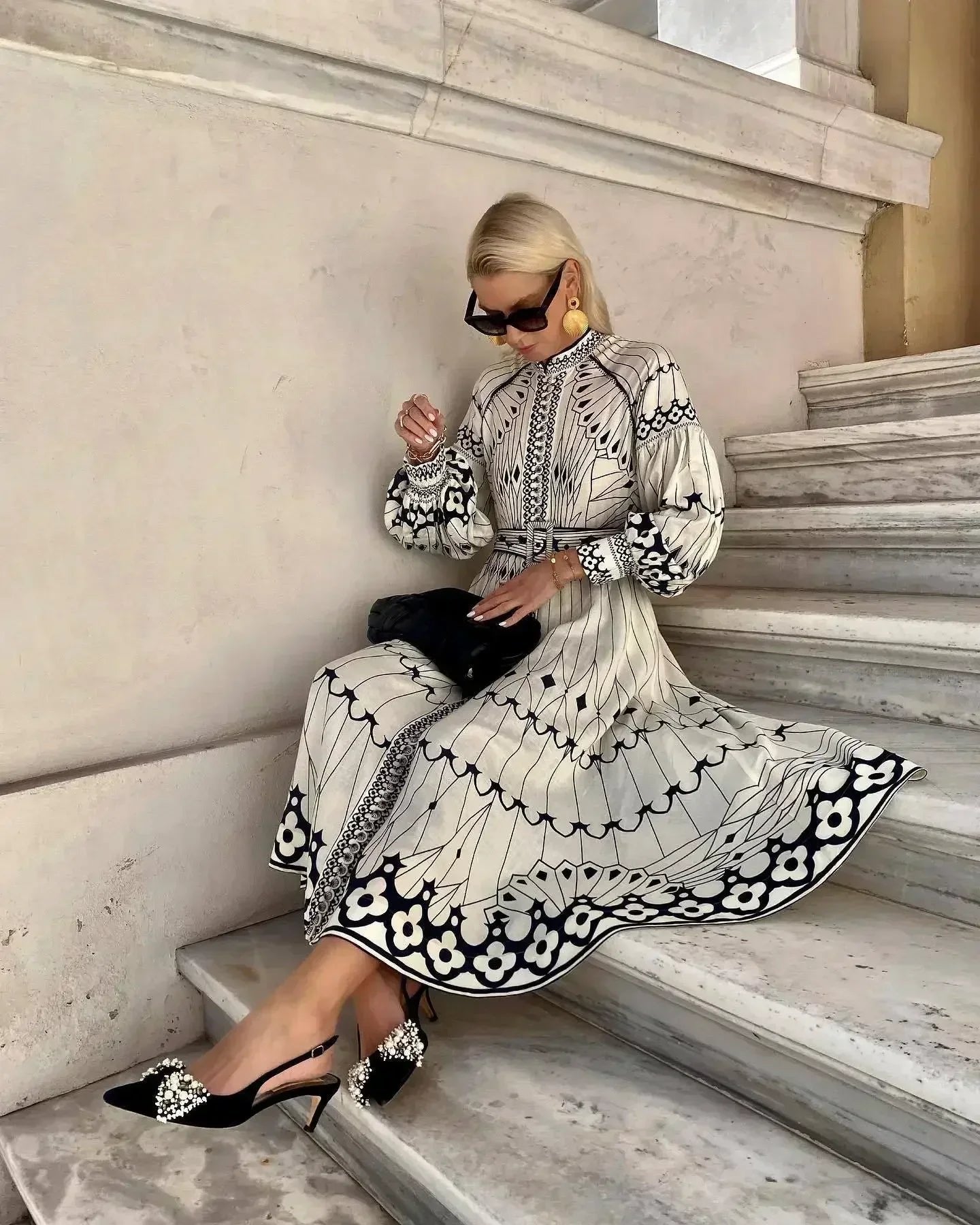 Imogen | Effortless Women's Bohemian Midi Dress