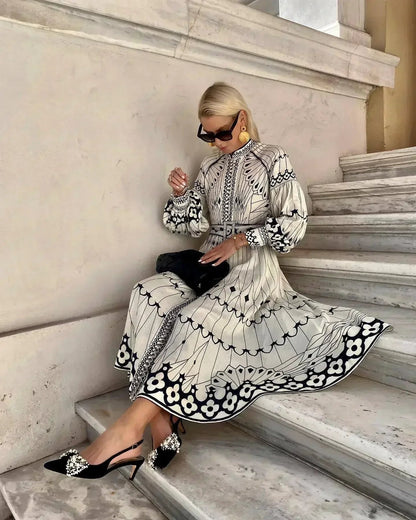 Imogen | Effortless Women's Bohemian Midi Dress
