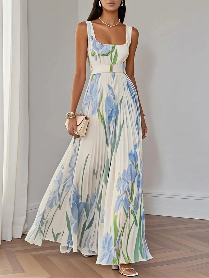 Isla | Elegant Women's A-line Pleated Maxi Dress