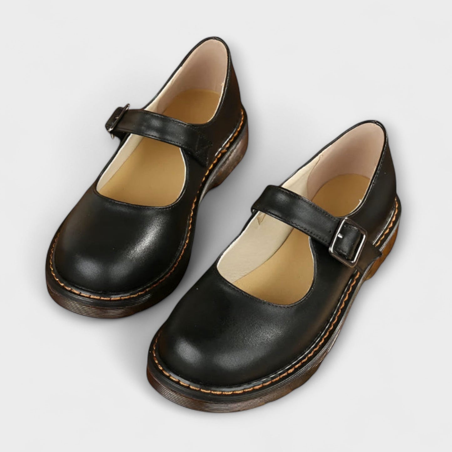 Isla | Womens Mary Jane Shoes Buckle Strap Flat Sole