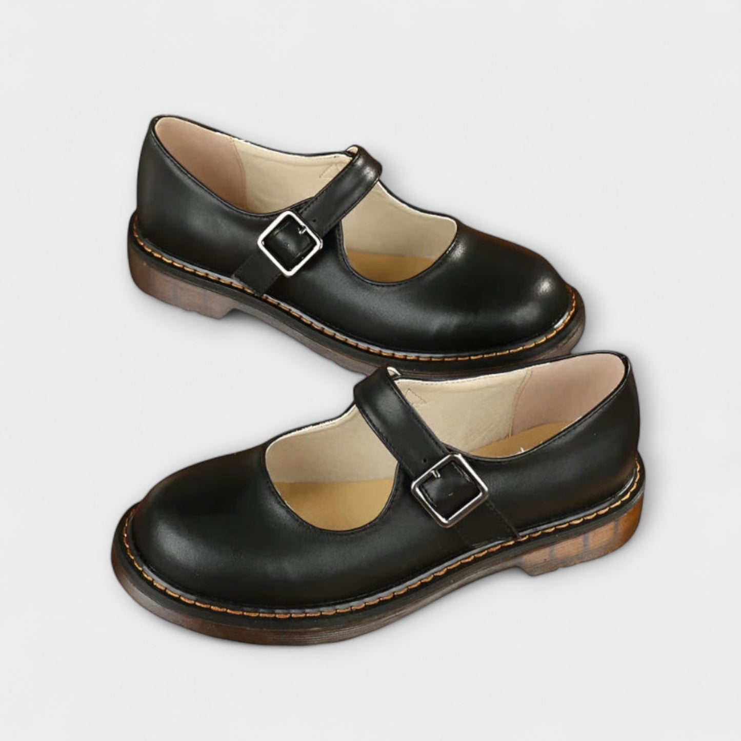 Isla | Womens Mary Jane Shoes Buckle Strap Flat Sole