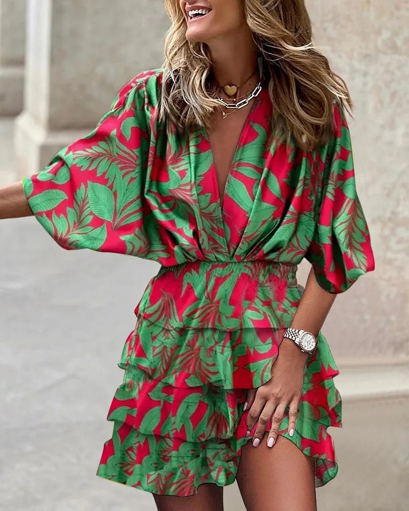Ivy | Women's Boho Floral Summer Mini Dress