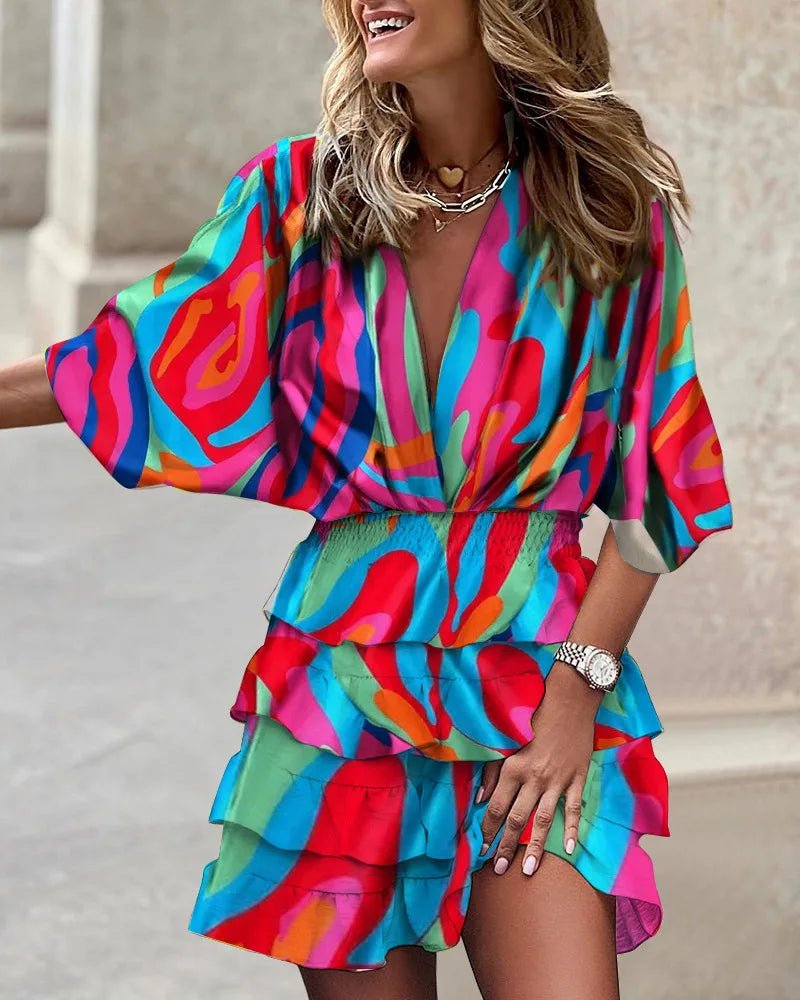 Ivy | Women's Boho Floral Summer Mini Dress