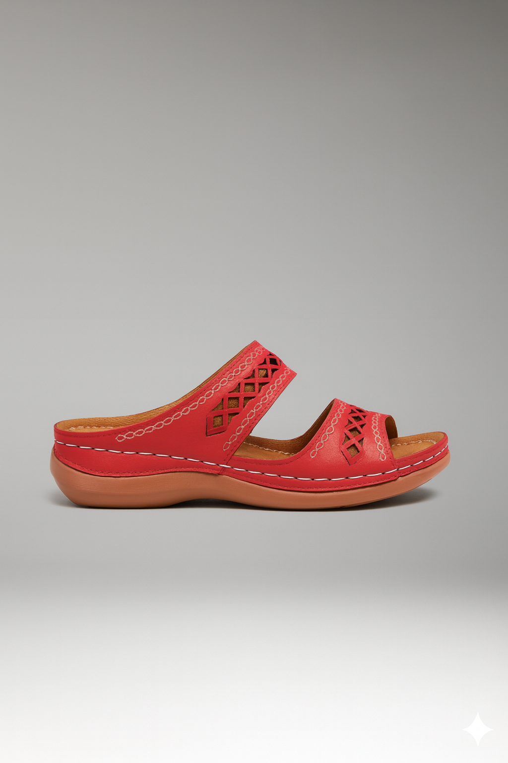 Kayla | Women Slide Sandals Dual Straps Supportive Decorative Cutouts