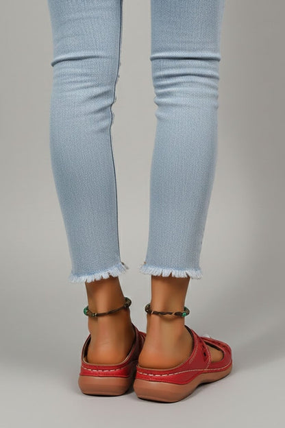 Kayla | Women Slide Sandals Dual Straps Supportive Decorative Cutouts