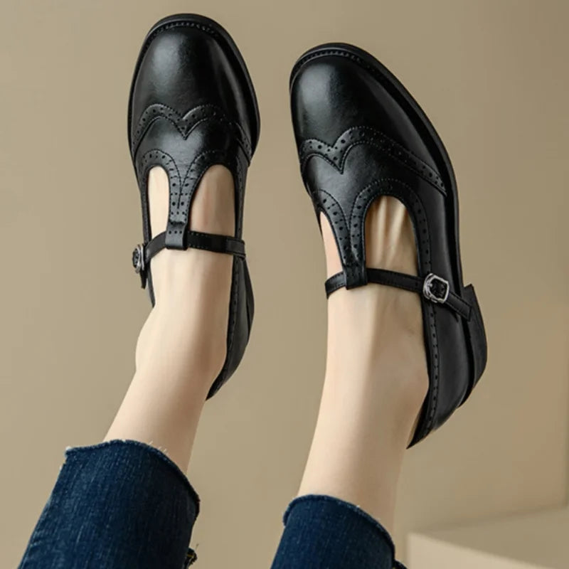 Layla | Classic Women's Mary Jane Block Heel Shoes
