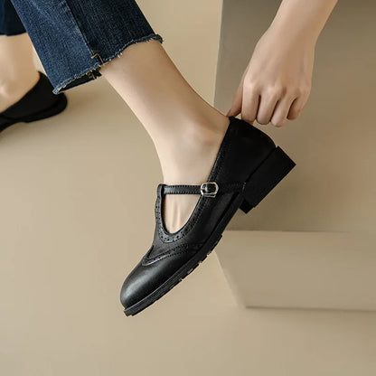 Layla | Classic Women's Mary Jane Block Heel Shoes