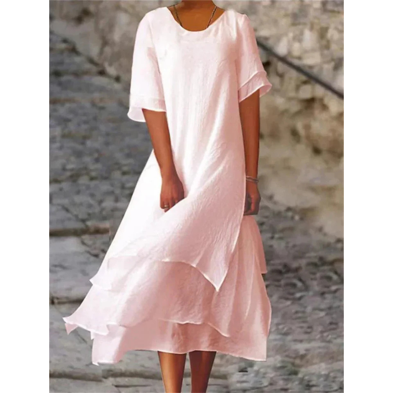 Lyra | Women Flowing Midi Dress Relaxed Fit