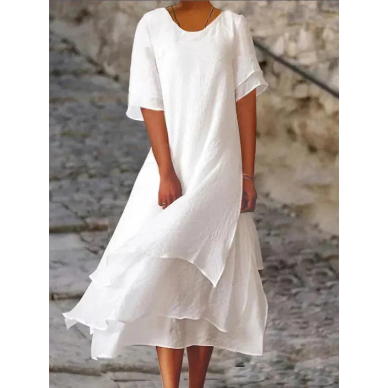 Lyra | Women Flowing Midi Dress Relaxed Fit
