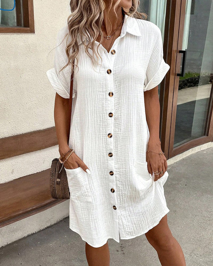 Matilda | Women's Summer Midi Shirt Dress Lightweight