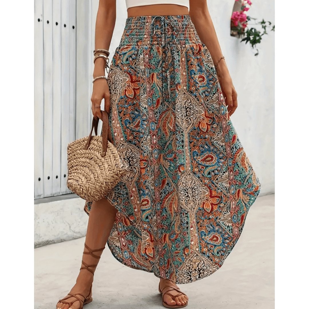 Maya | Casual Women Boho Paisley Maxi Skirt