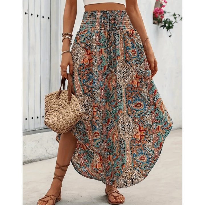Maya | Casual Women Boho Paisley Maxi Skirt