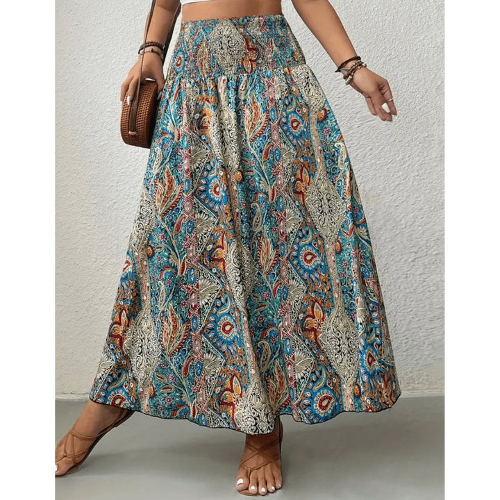 Maya | Casual Women Boho Paisley Maxi Skirt