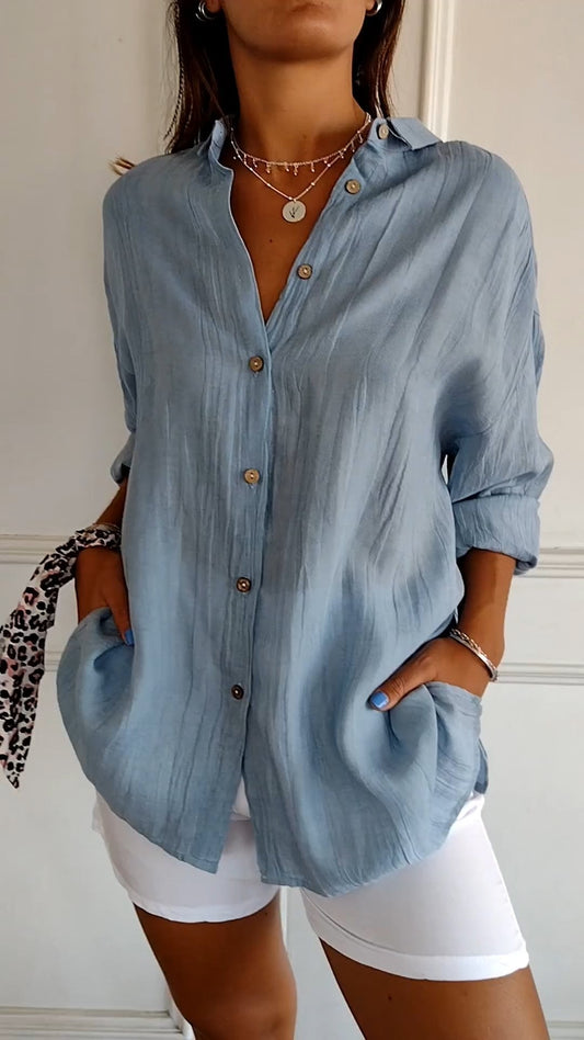 Mina | Women Button Down Shirt Summer Lightweight