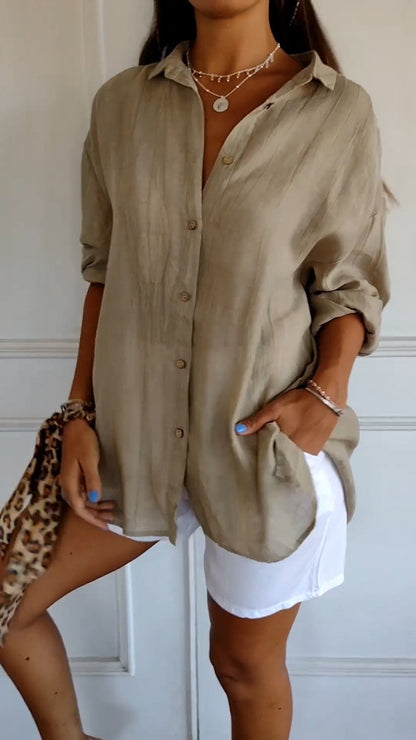 Mina | Women Button Down Shirt Summer Lightweight